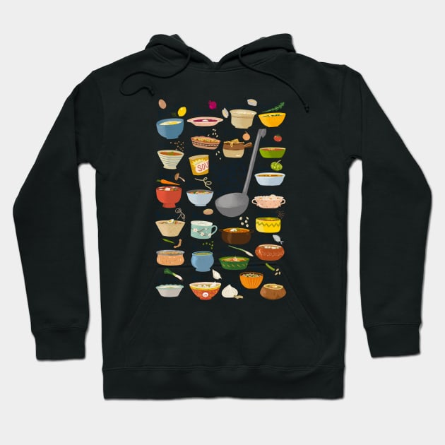 Soups of the World A-Z Hoodie by Das Brooklyn